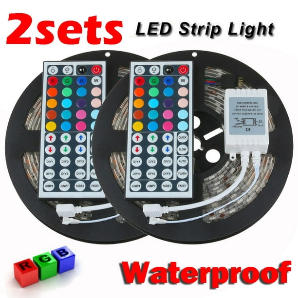 5M/16.4ft 5050 SMD 300 LED Flexible Strip Light IP67 Waterproof 12V Multi Colors